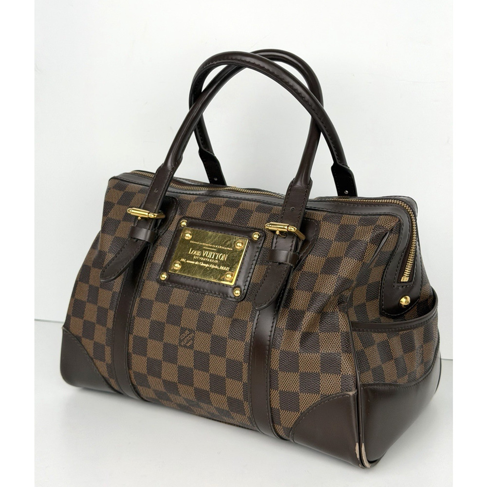 Louis Vuitton Berkeley Handbag in Damier Ebene Coated Canvas S